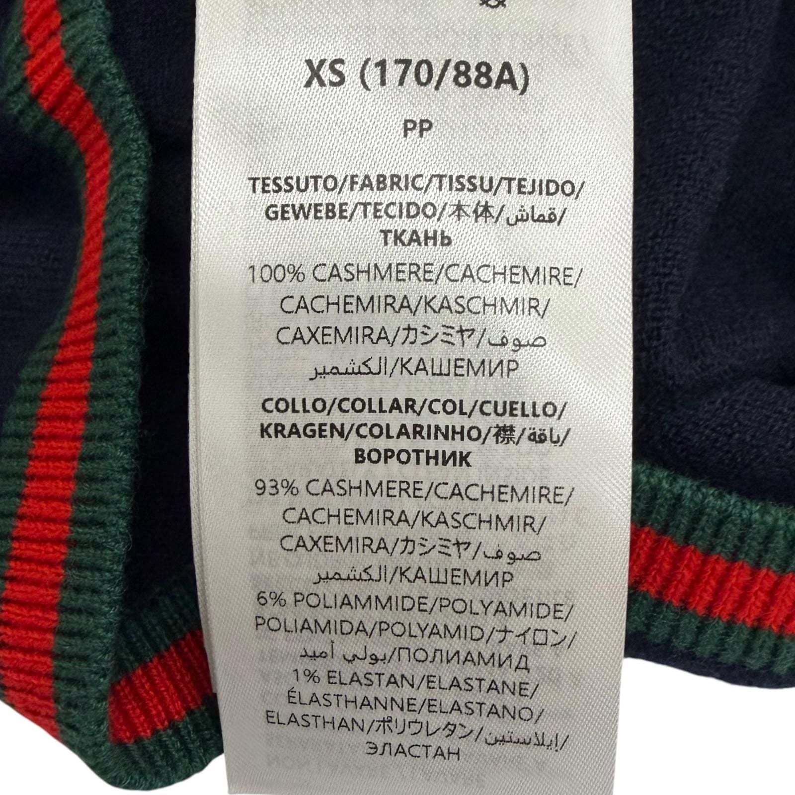 Gucci Cashmere 100% Web Stripe Turtleneck Lightweight Sweater XS — view 8