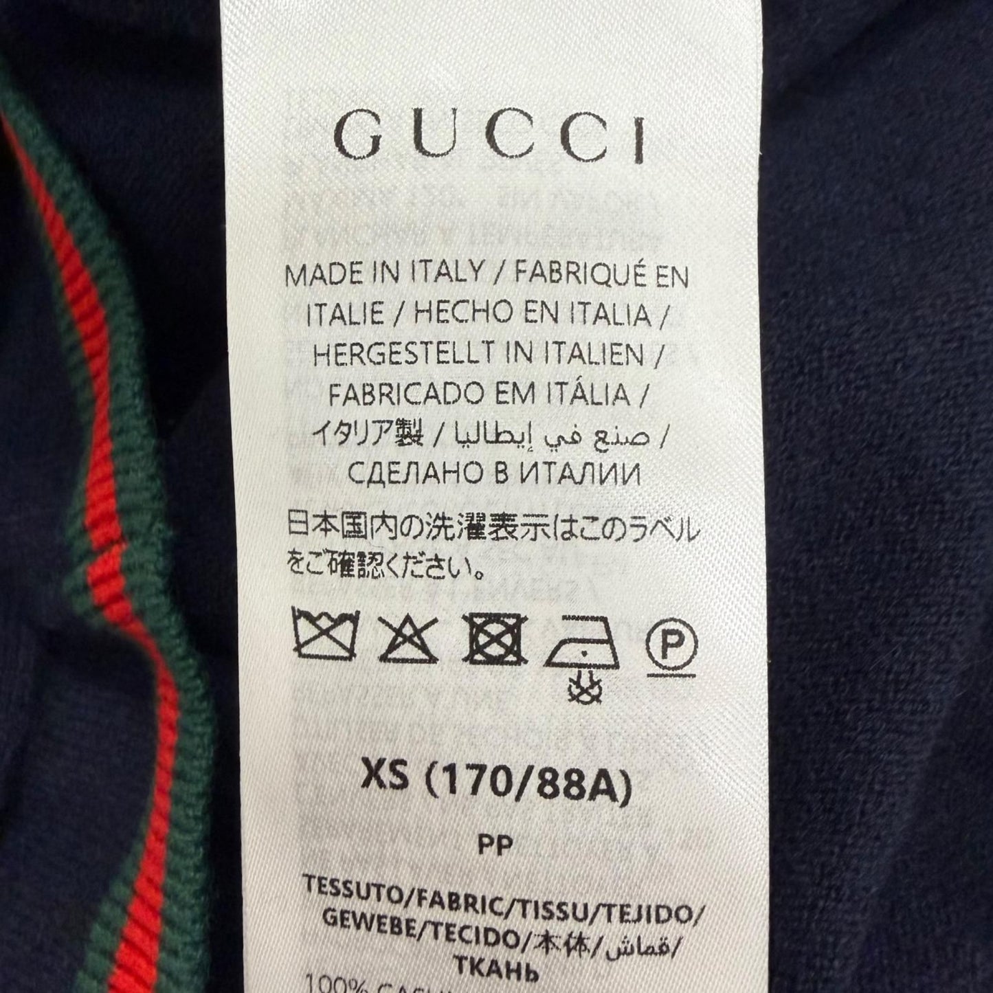 Gucci Cashmere 100% Web Stripe Turtleneck Lightweight Sweater XS — view 7