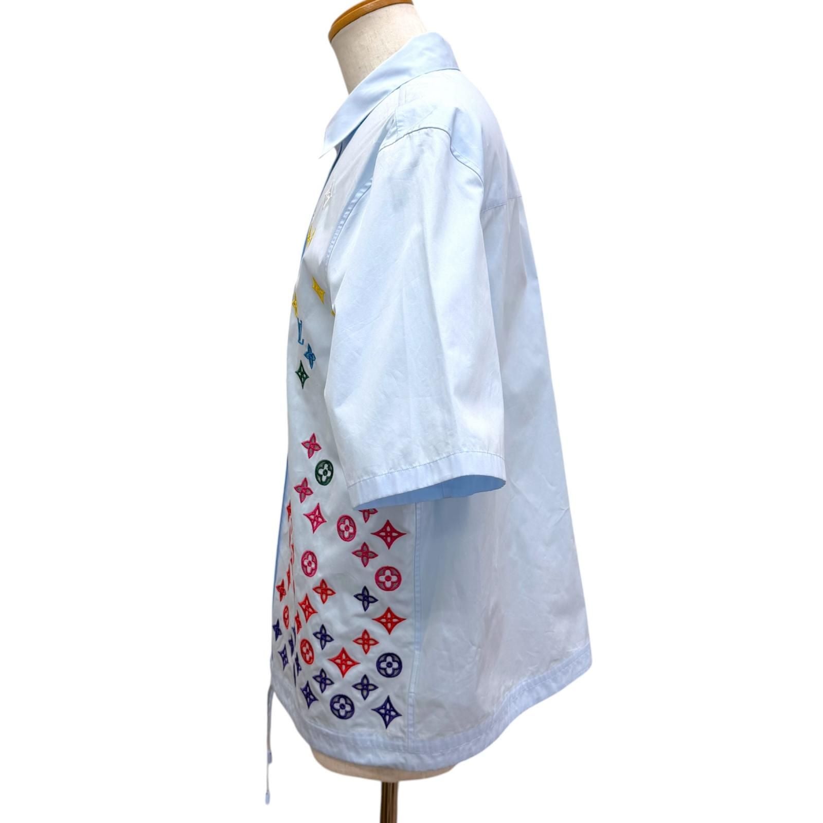 Louis Vuitton Monogram Flower Embroidery Short Sleeve Shirt — view 3