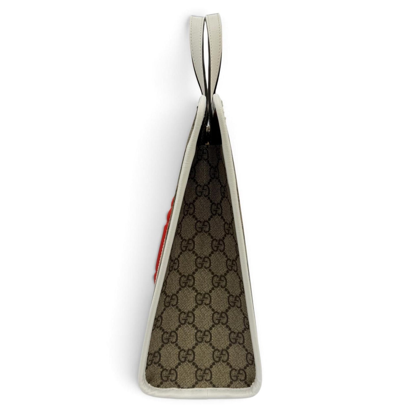 Gucci GG Supreme Children's Rubber Apple Tote Bag Beige White — view 4