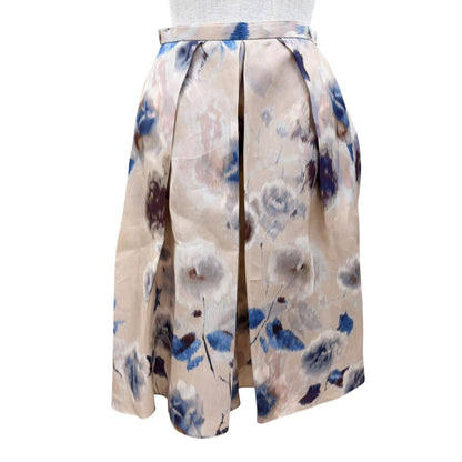 Dior Silk 100% Floral Design Skirt Multicolor 38