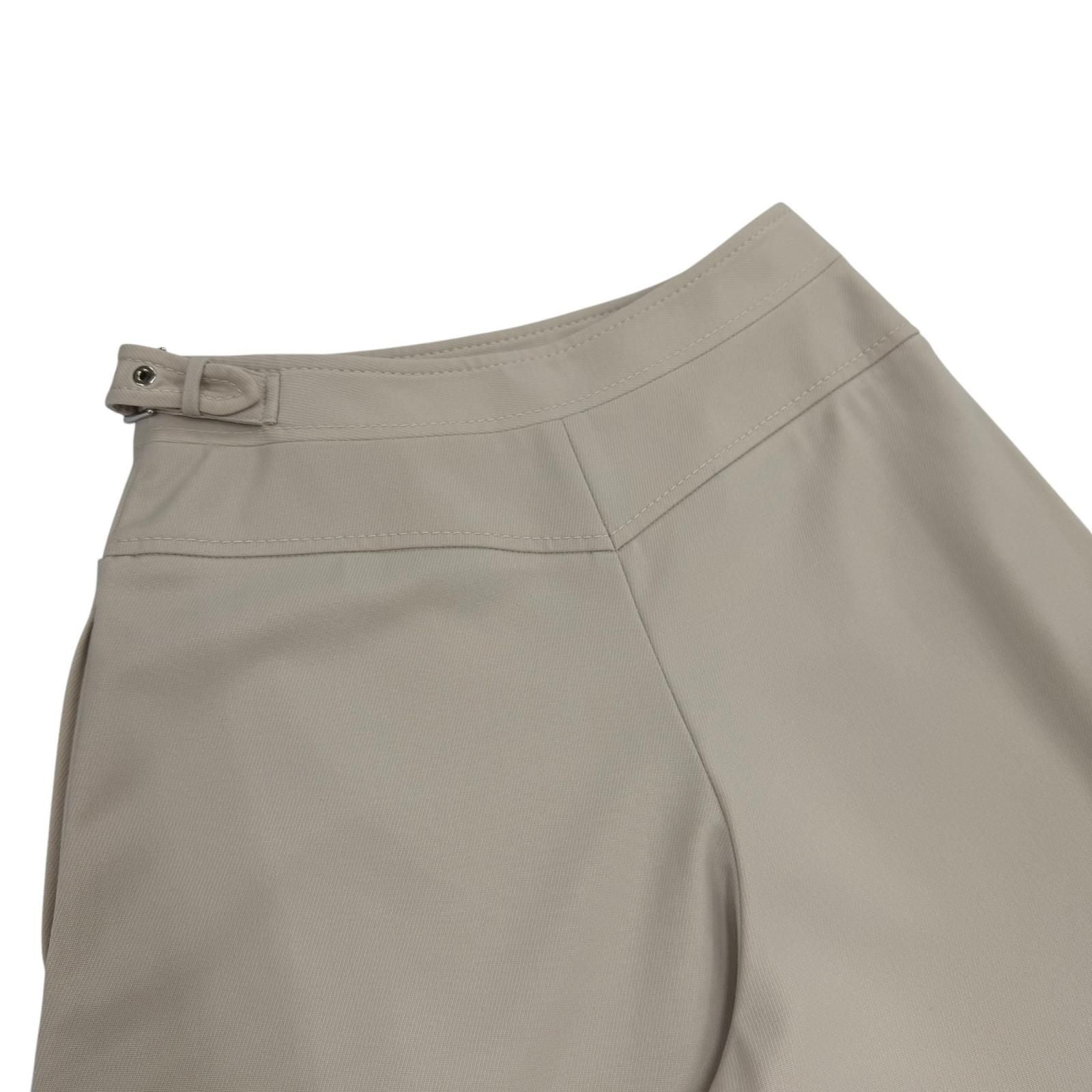 Hermes Virgin Wool Belt Design Culottes Pants Shorts Beige 36 — view 5