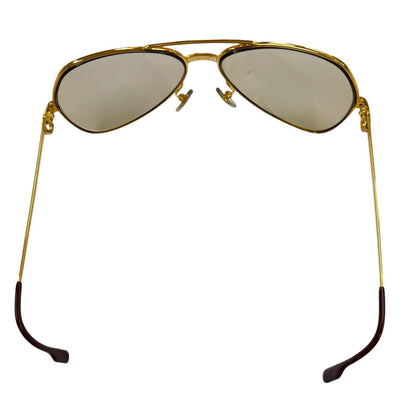 Cartier Vintage Two Bridge Teardrop Logo Eyewear Sunglasses Gold Prescription — view 5