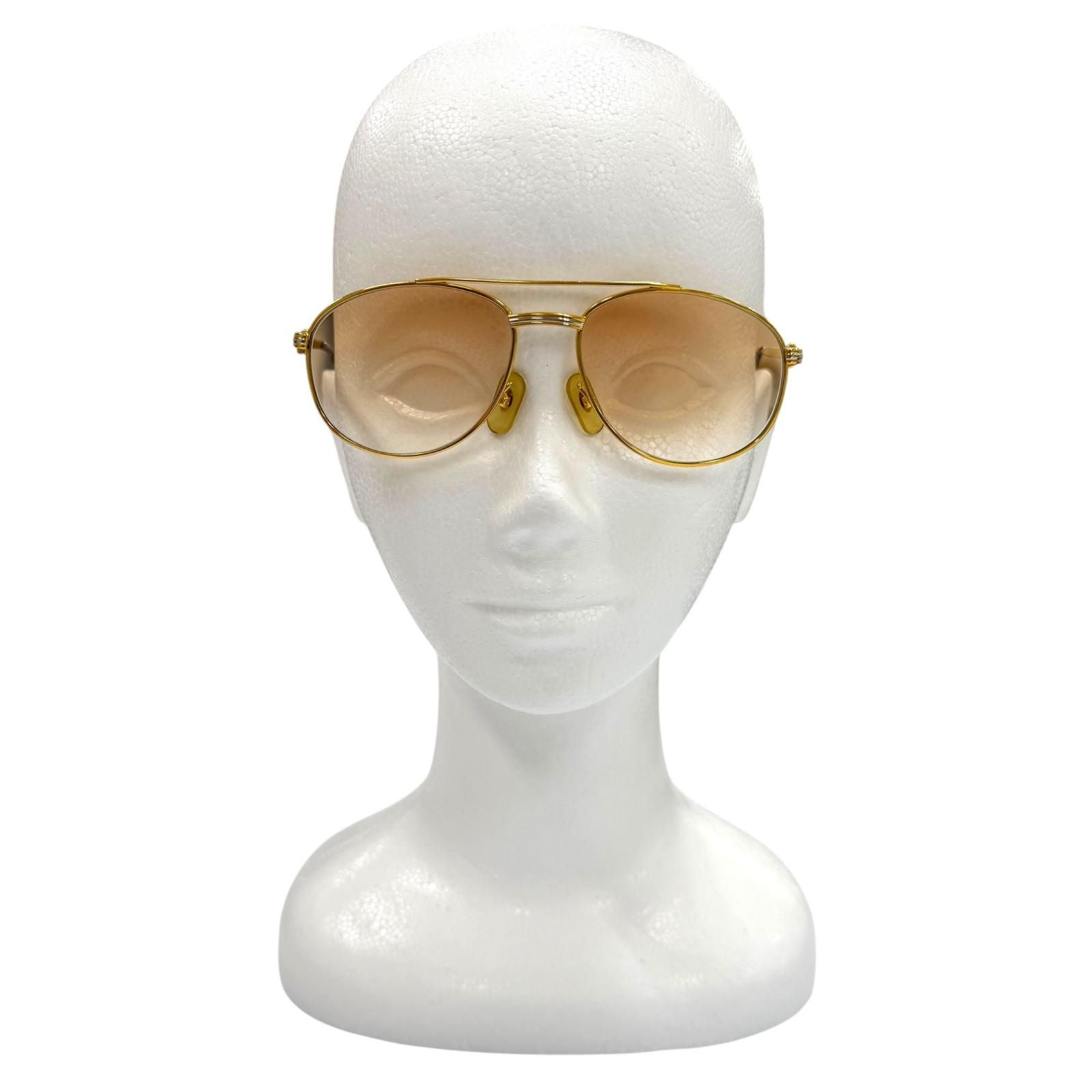 Cartier Vintage Trinity Two Bridge Teardrop Gradient Eyewear Sunglasses 54 16 — view 2