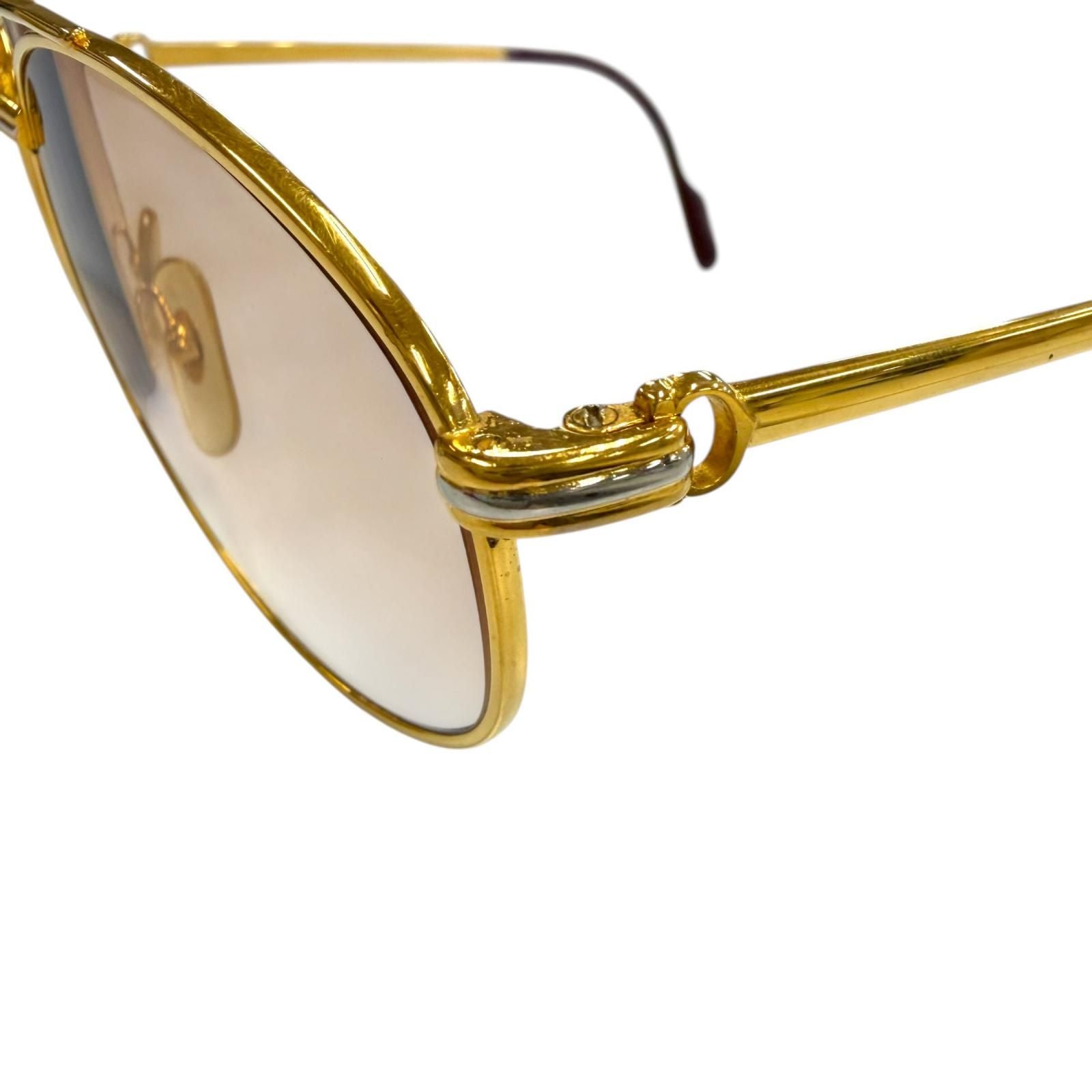 Cartier Vintage Trinity Two Bridge Teardrop Gradient Eyewear Sunglasses 54 16 — view 6