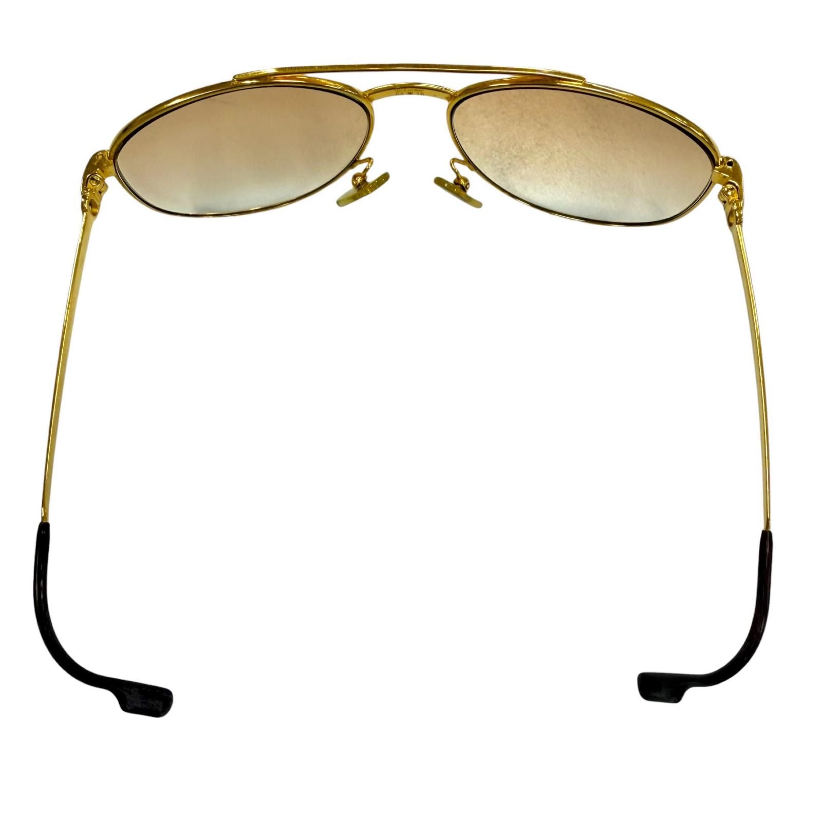 Cartier Vintage Trinity Two Bridge Teardrop Gradient Eyewear Sunglasses 54 16 — view 5