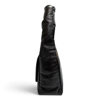 Balenciaga Monaco Leather Sling Bag One Handle Black Gold — view 5