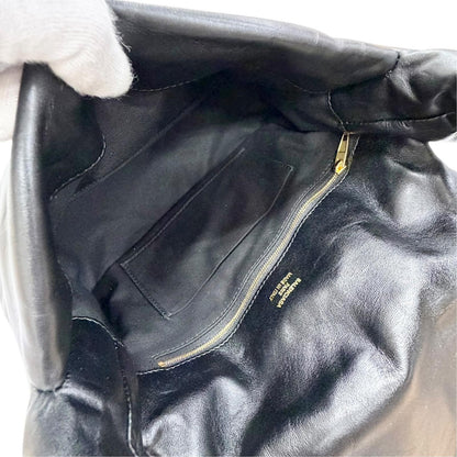 Balenciaga Monaco Leather Sling Bag One Handle Black Gold — view 7