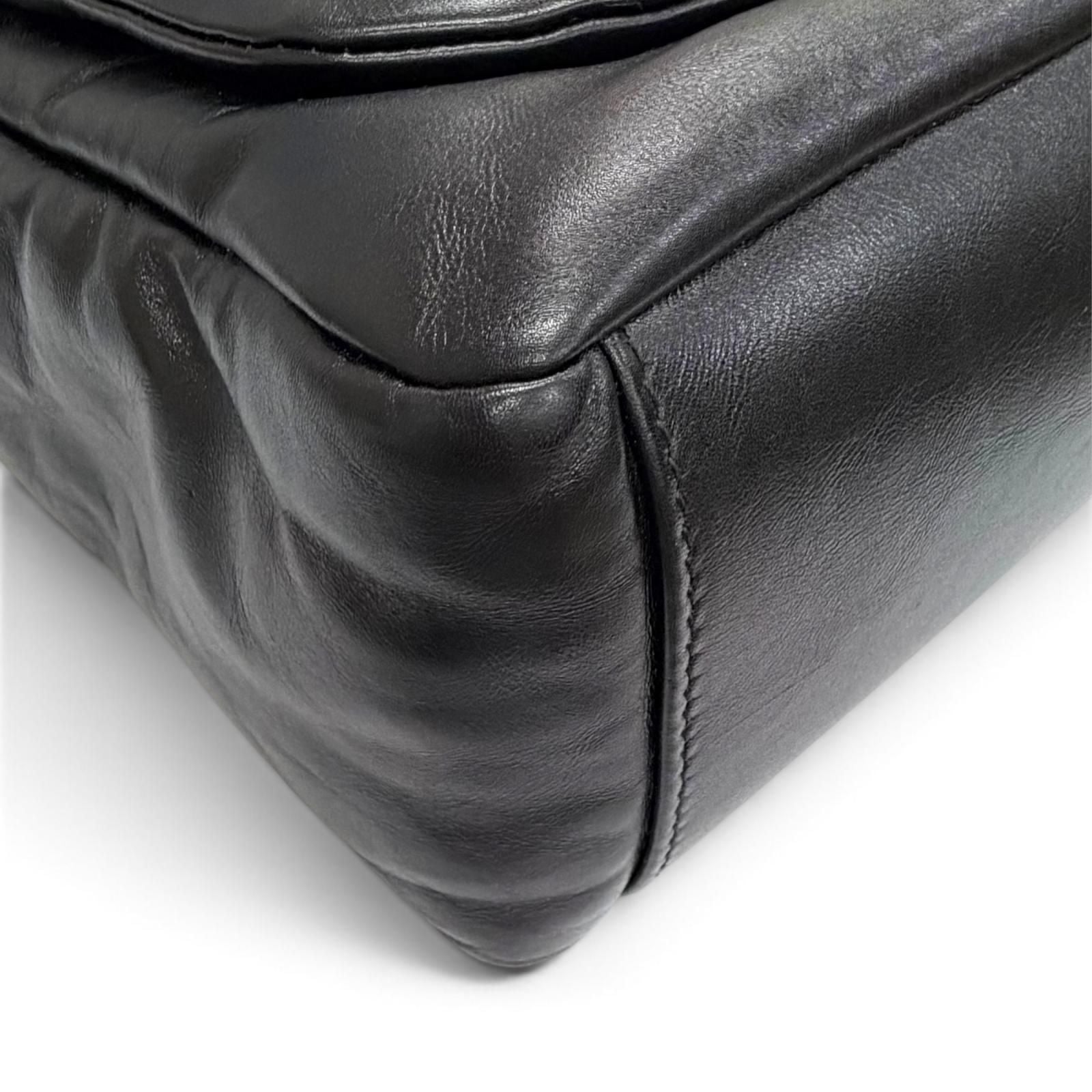 Balenciaga Monaco Leather Sling Bag One Handle Black Gold — view 8