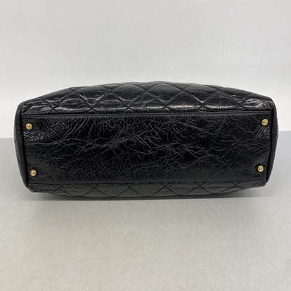 Chanel Tote Bag 2.55 Quilted Vintage Calfskin Black Gold Silver 2-Way — view 3