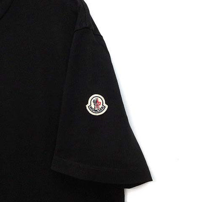 Moncler Mock Neck Logo T-Shirt Short Sleeve Black — view 5