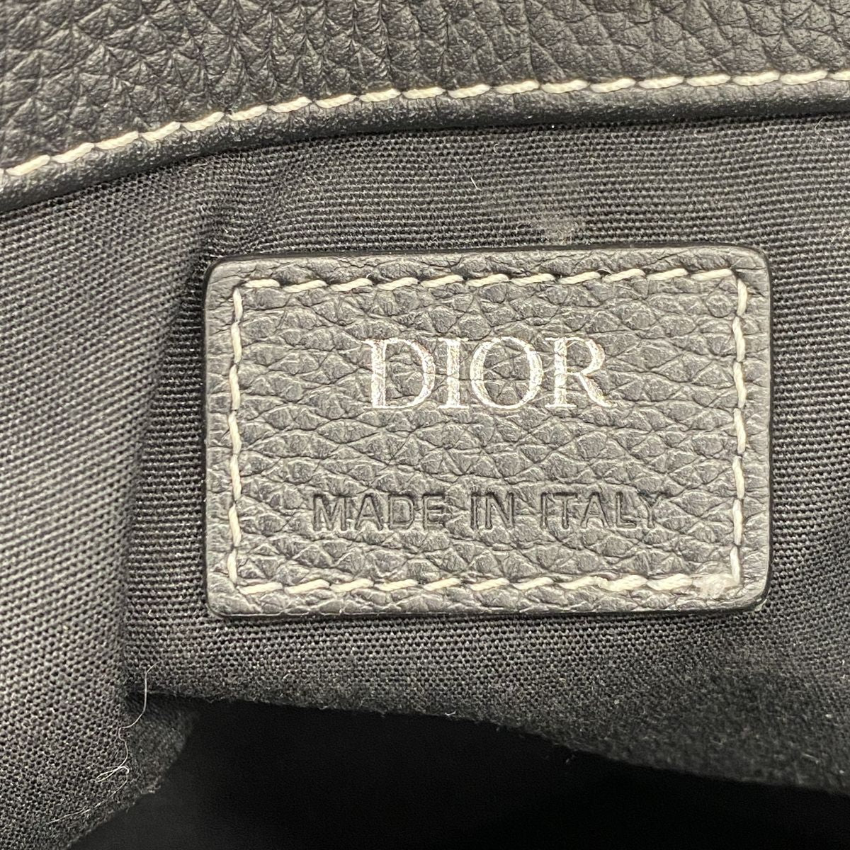 Dior Backpack Saddle Leather Black Silver — view 5