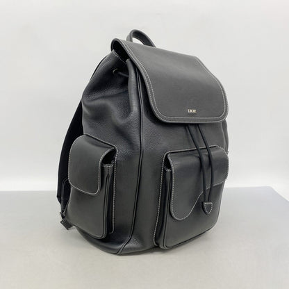 Dior Backpack Saddle Leather Black Silver — view 2