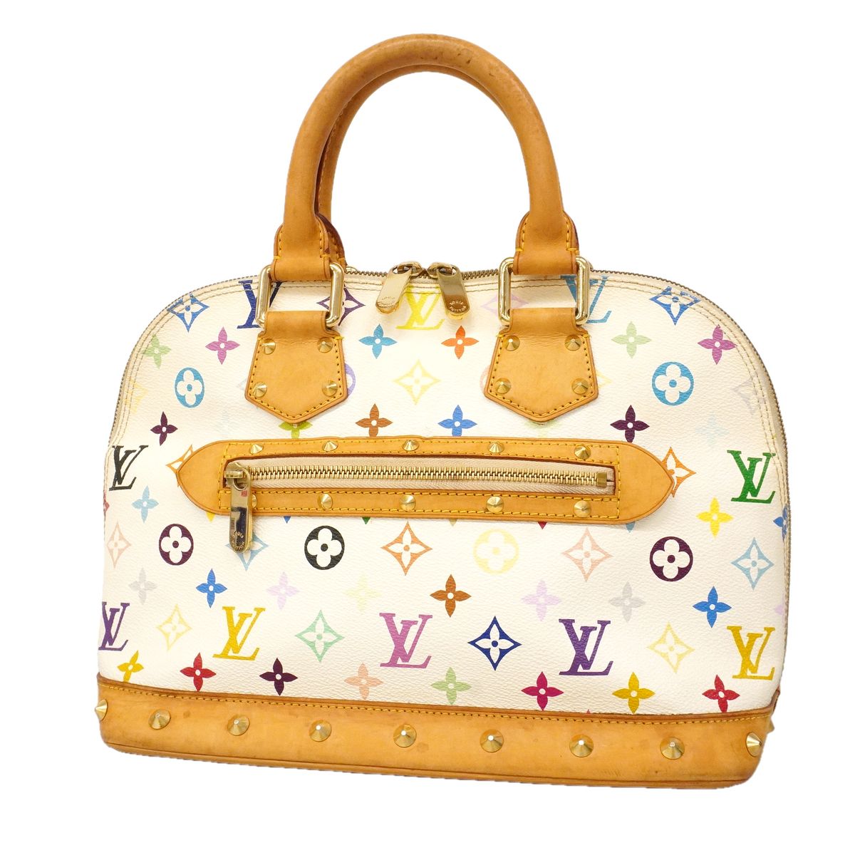 Louis Vuitton Handbag Monogram Multicolor Alma Blanc