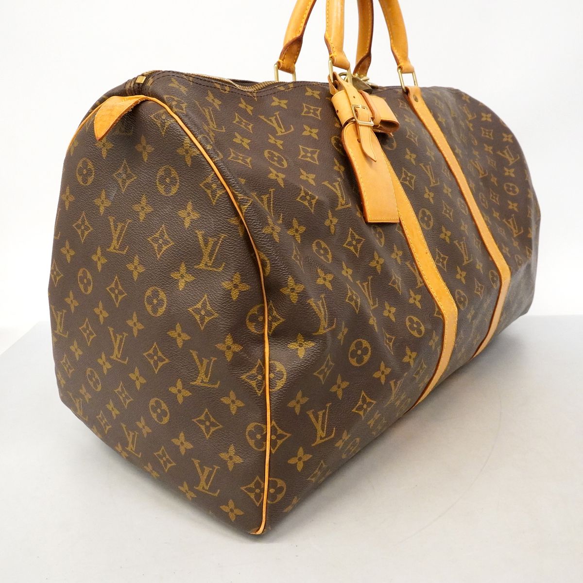 Louis Vuitton Boston Bag Monogram Keepall 55 Brown — view 2