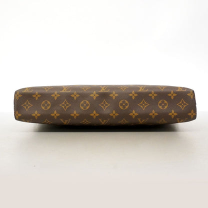 Louis Vuitton Business Bag Monogram Macassar Porte Documents Jour Brown Black — view 3