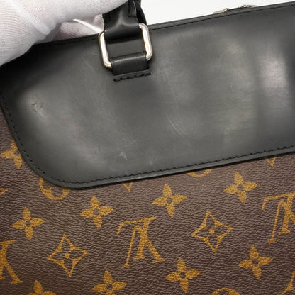 Louis Vuitton Business Bag Monogram Macassar Porte Documents Jour Brown Black — view 7