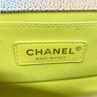 Chanel Shoulder Bag Boy Caviar Leather Multicolor Silver — view 5