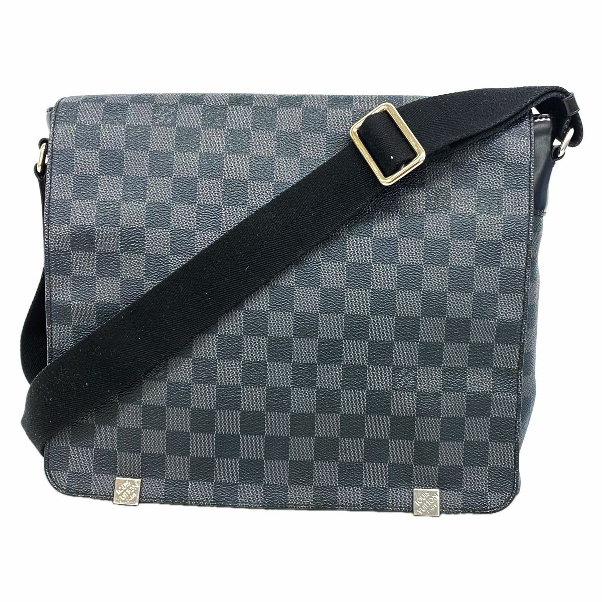 Louis Vuitton Shoulder Bag Damier Graphite District Mmnm Black
