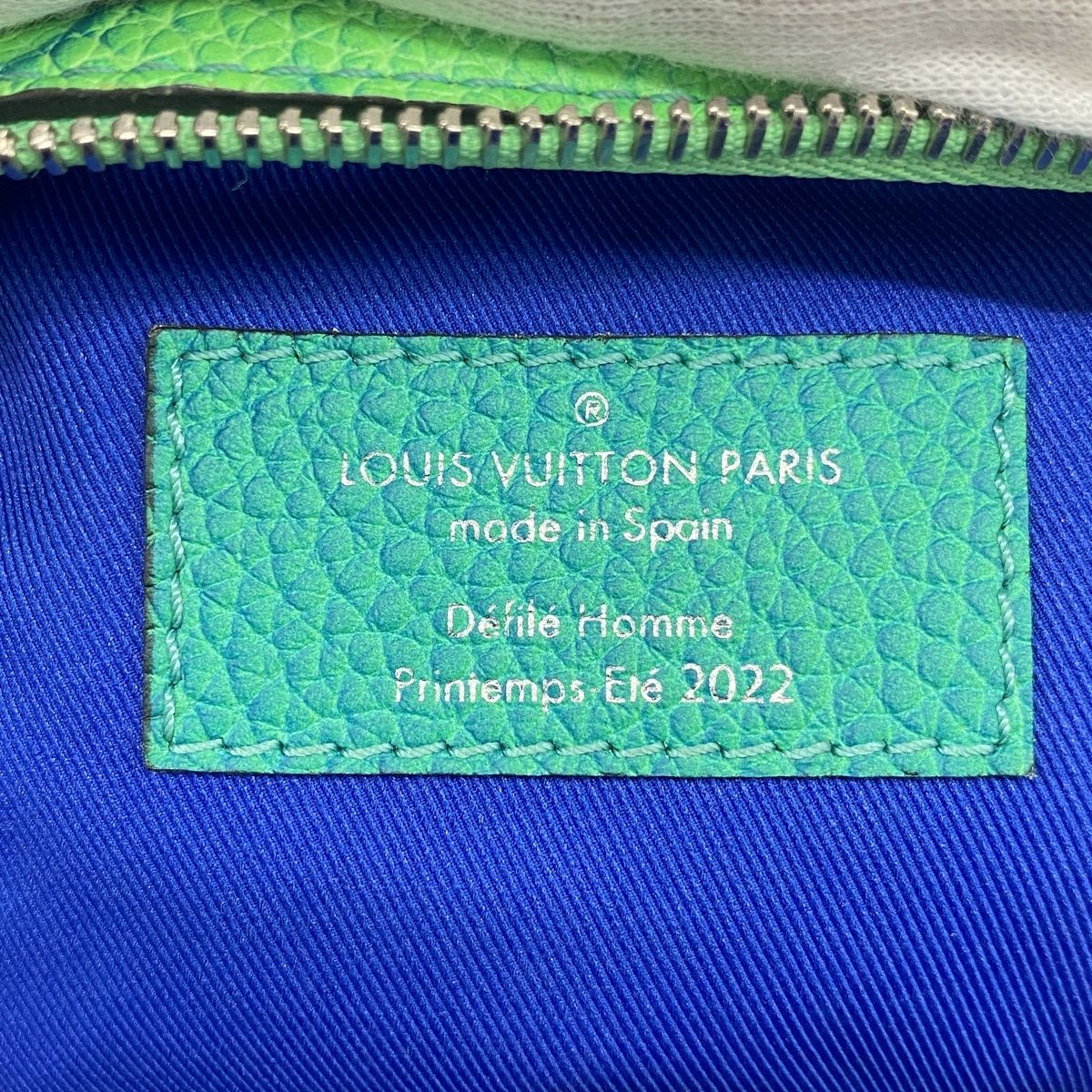 Louis Vuitton Shoulder Bag Taurillon Illusion Double Pouch Blue Vert — view 5