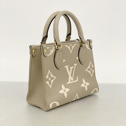 Louis Vuitton Handbag Monogram Empreinte Bicolor On The Go BB Tourterelle Cream — view 2