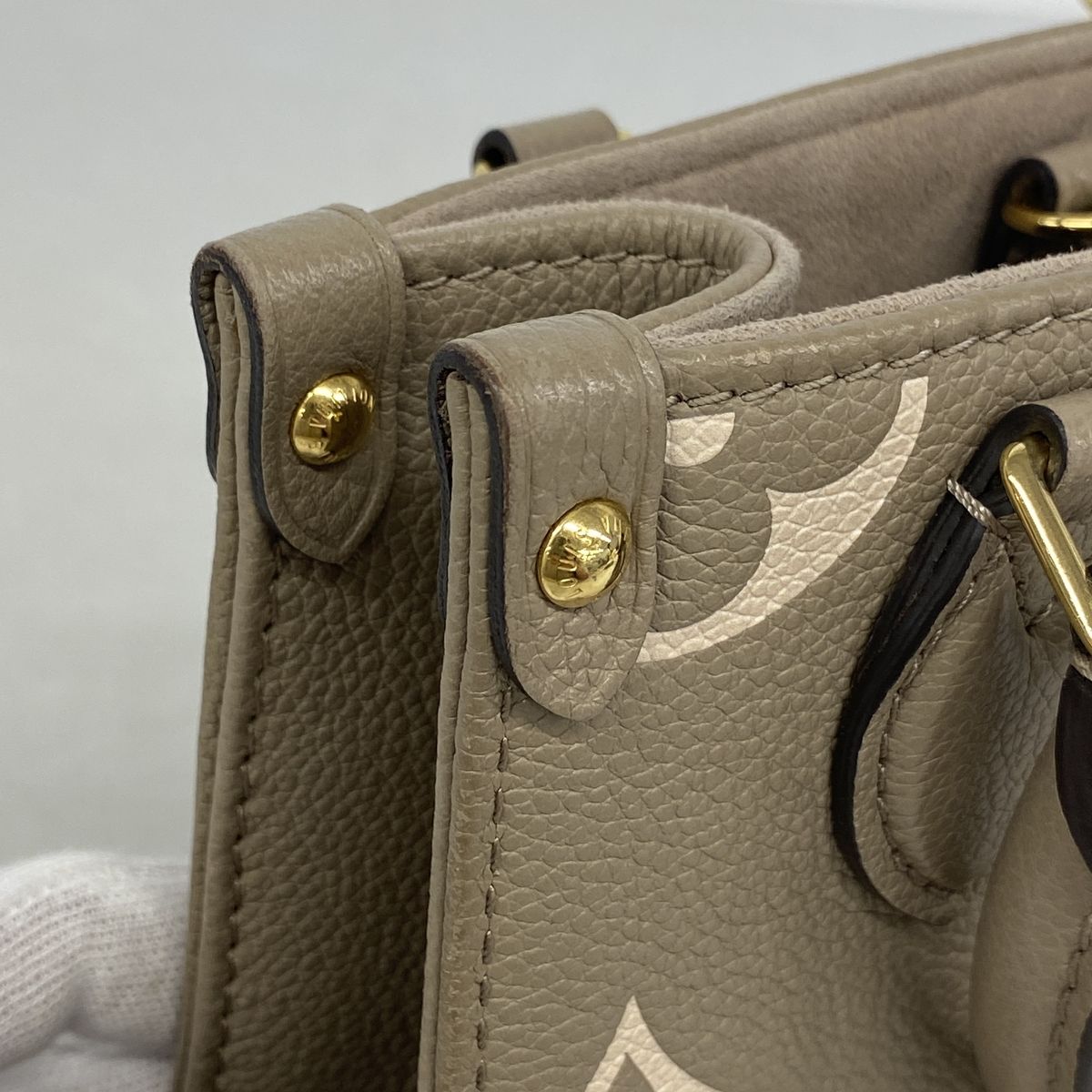 Louis Vuitton Handbag Monogram Empreinte Bicolor On The Go BB Tourterelle Cream — view 7