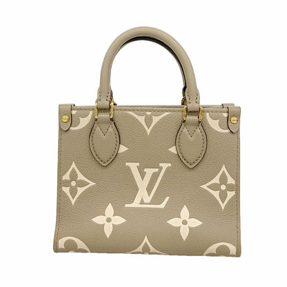 Louis Vuitton Handbag Monogram Empreinte Bicolor On The Go BB Tourterelle Cream