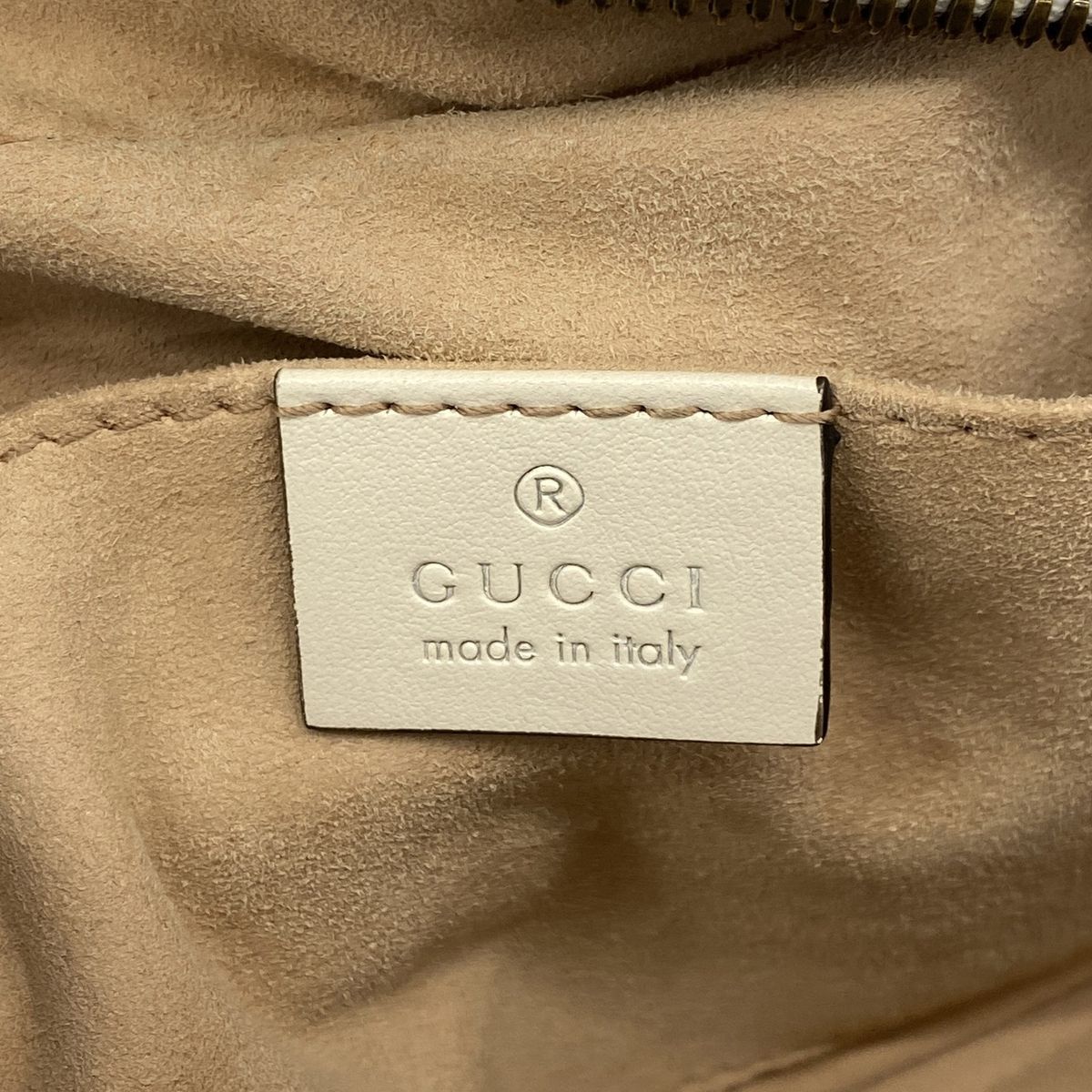 Gucci Shoulder Bag GG Marmont Leather Ivory Gold — view 5