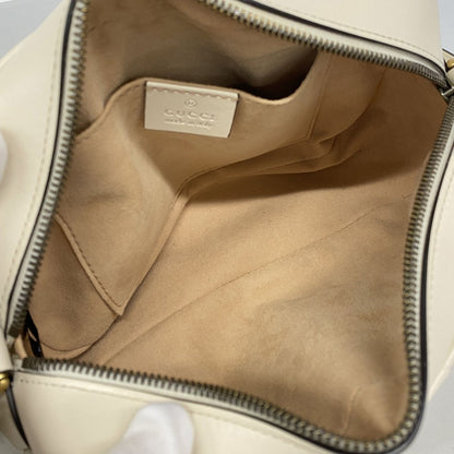 Gucci Shoulder Bag GG Marmont Leather Ivory Gold — view 4