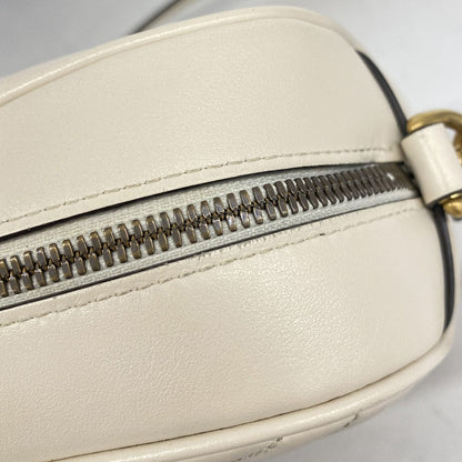 Gucci Shoulder Bag GG Marmont Leather Ivory Gold — view 7