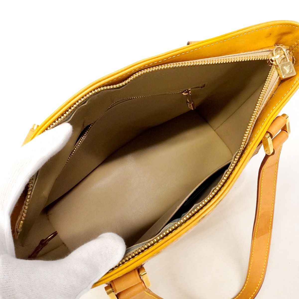 Louis Vuitton Tote Bag Vernis Houston Beige — view 4