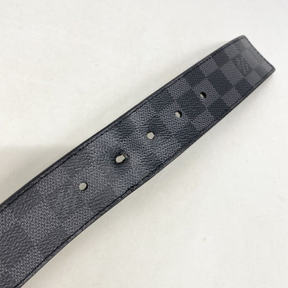 Louis Vuitton Belt Damier Graphite Ceinture Print 40 Gray Black — view 6