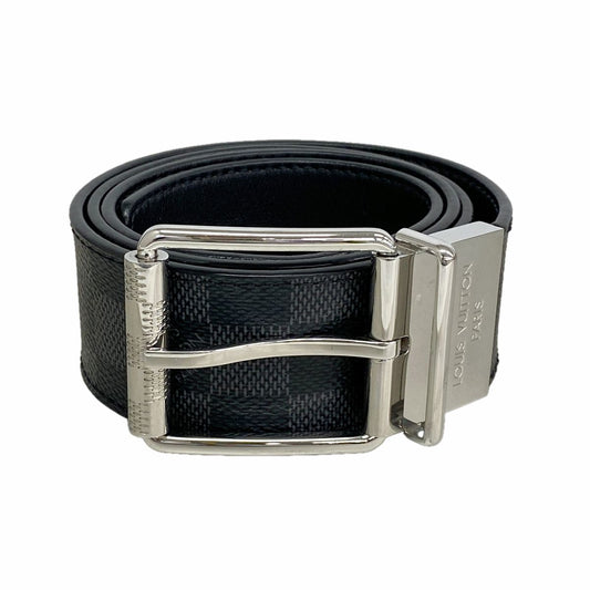 Louis Vuitton Belt Damier Graphite Ceinture Print 40 Gray Black