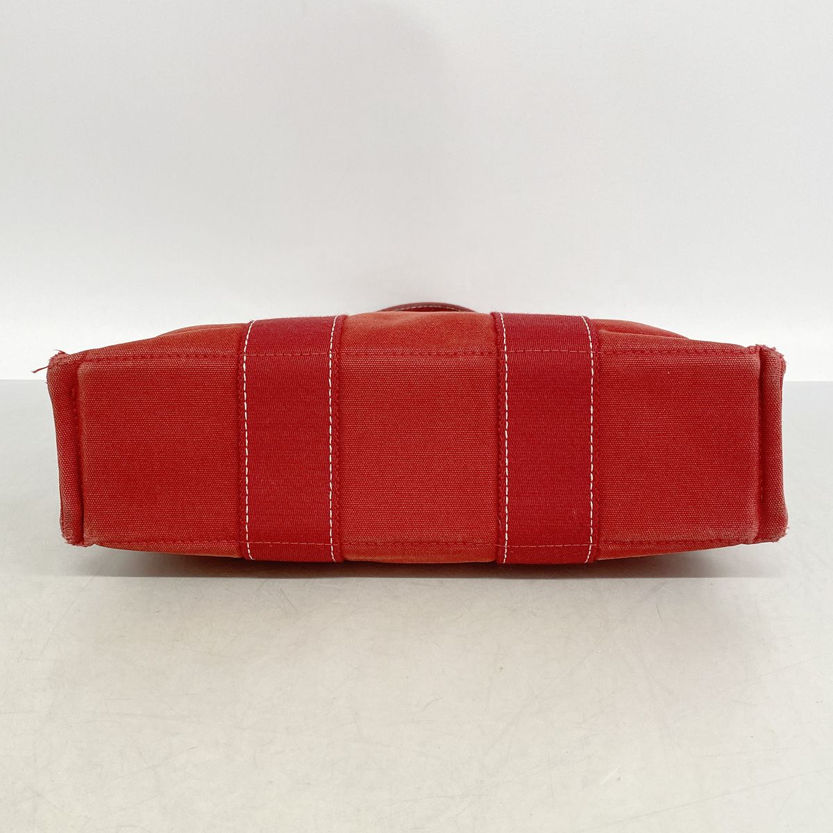 Hermes Tote Bag Deauville PM Canvas Red Silver — view 3