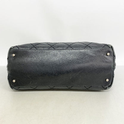 Chanel Tote Bag on the Road Leather Black Silver — view 3