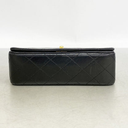 Chanel Shoulder Bag Mini Quilted Lambskin Black Gold — view 3