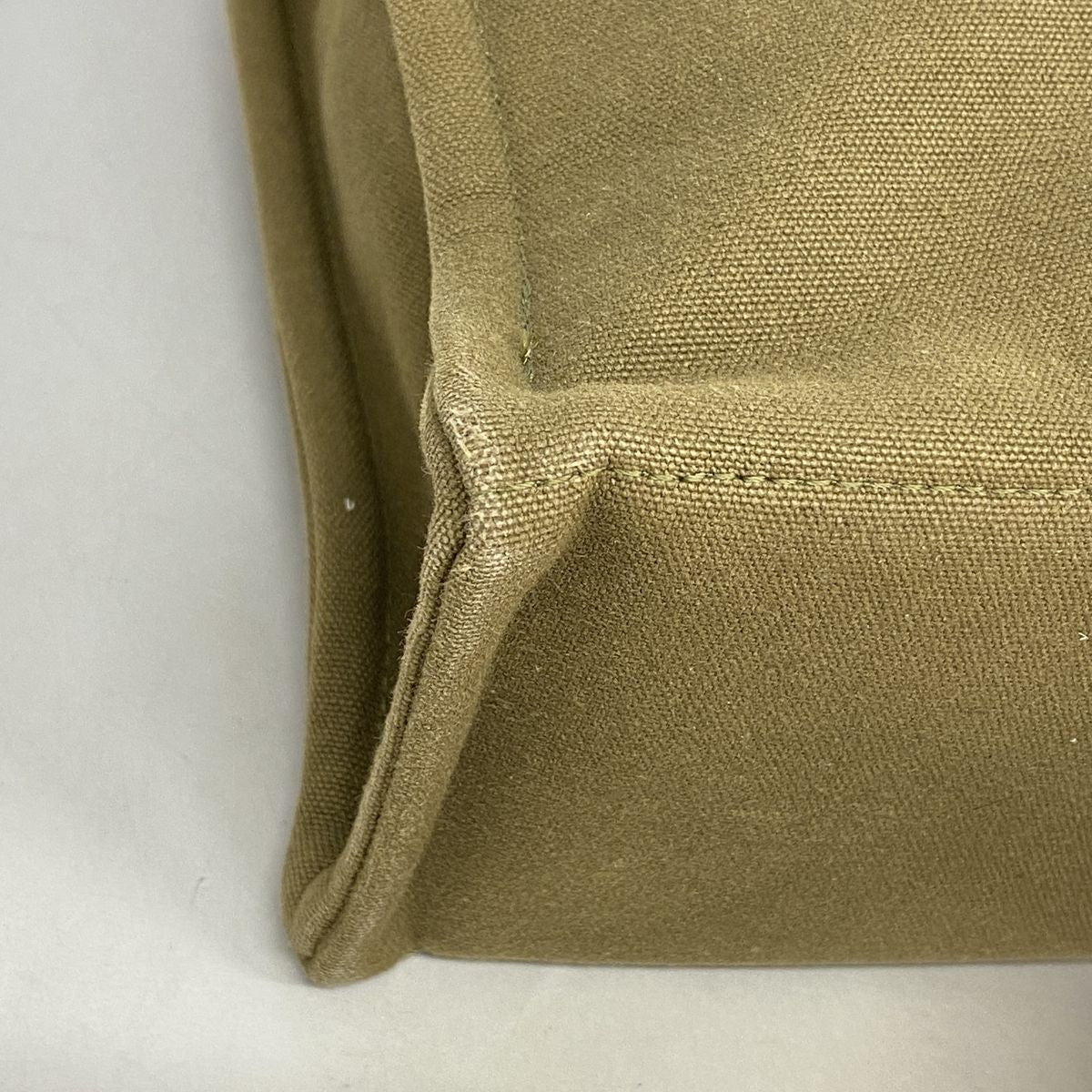 Hermes Tote Bag Fourre Tout MM Canvas Khaki Silver — view 6