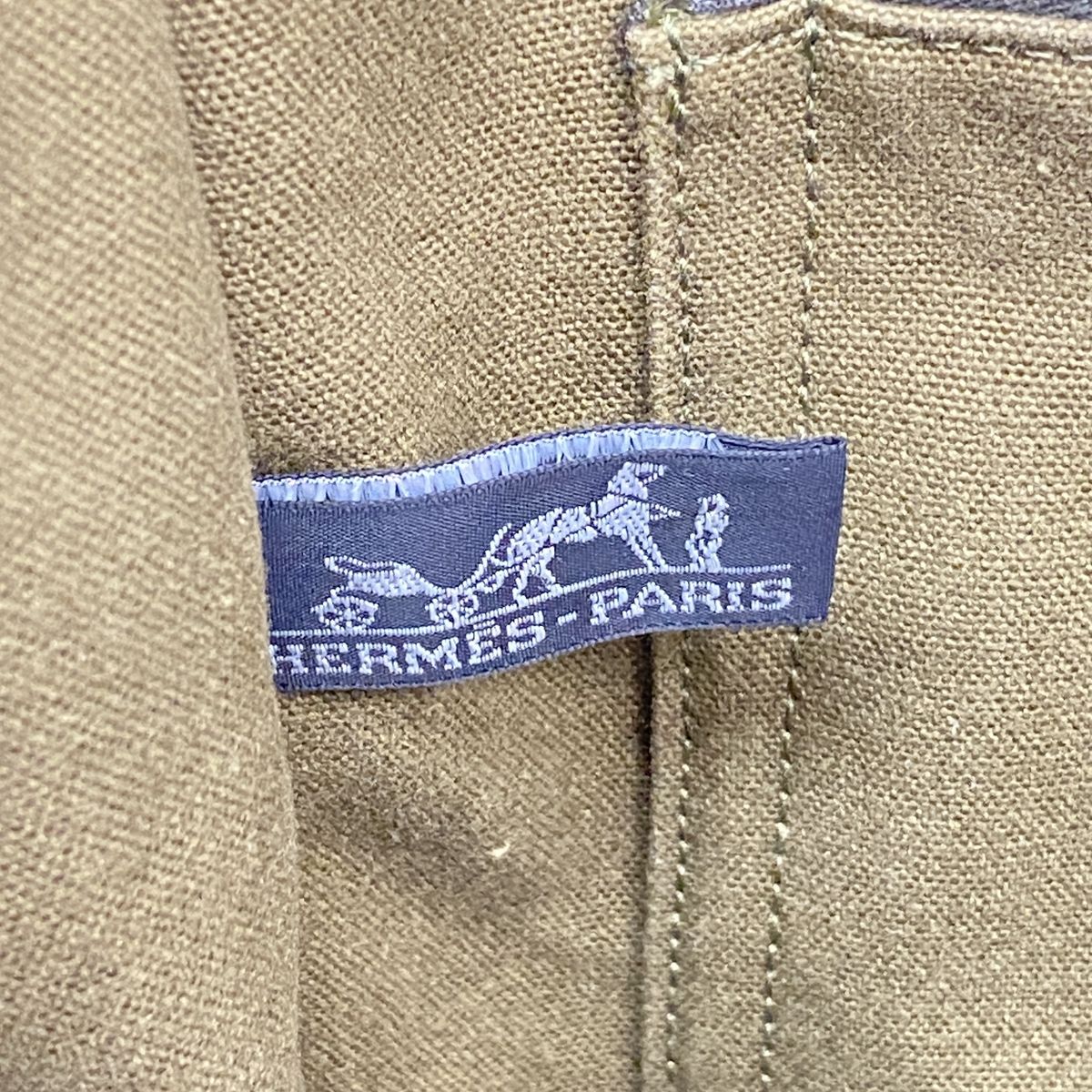 Hermes Tote Bag Fourre Tout MM Canvas Khaki Silver — view 5