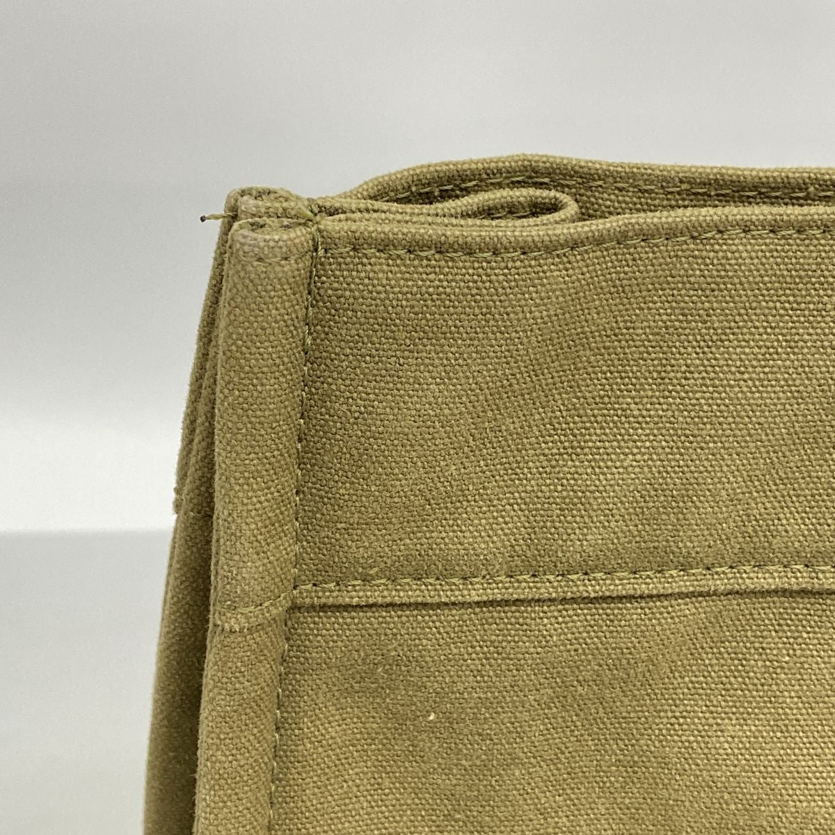 Hermes Tote Bag Fourre Tout MM Canvas Khaki Silver — view 7