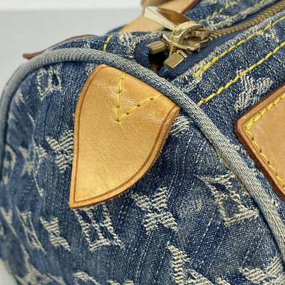 Louis Vuitton Handbag Monogram Denim Neo Speedy Blue — view 8