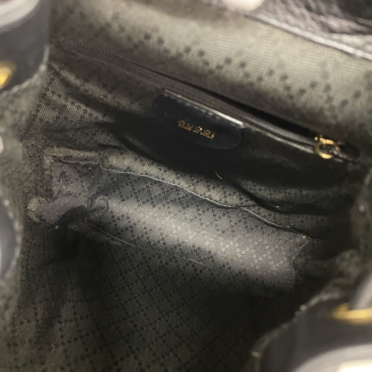 Gucci Backpack Bamboo Leather Black Gold — view 4