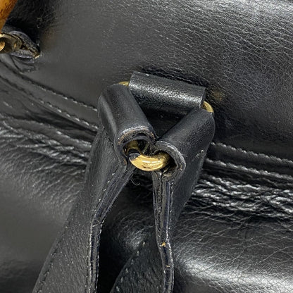 Gucci Backpack Bamboo Leather Black Gold — view 8