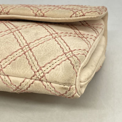 Chanel Shoulder Bag Wild Stitch Leather Pink Gold — view 6