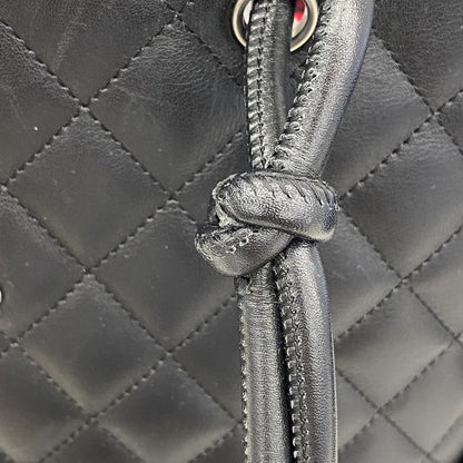 Chanel Tote Bag Cambon Leather Black Silver — view 8