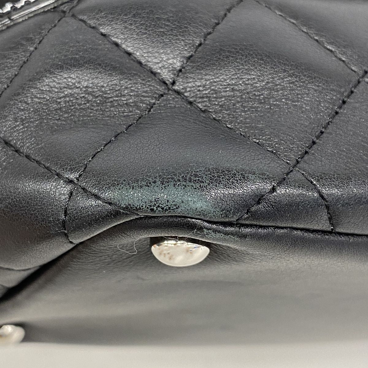 Chanel Tote Bag Cambon Leather Black Silver — view 6