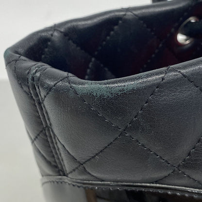 Chanel Tote Bag Cambon Leather Black Silver — view 7