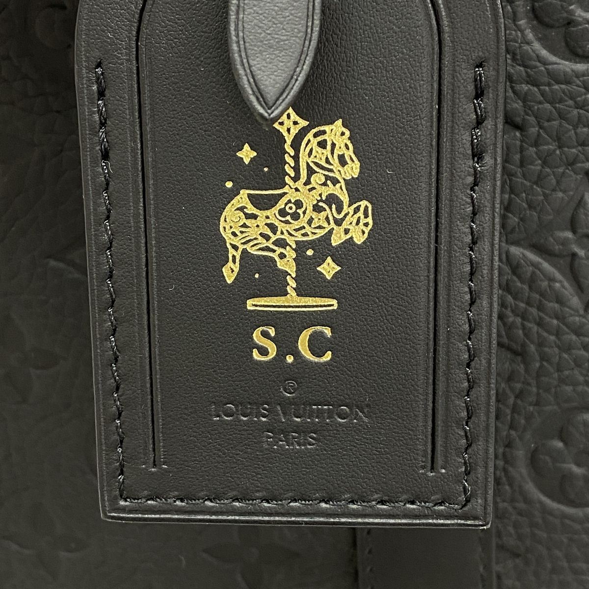 Louis Vuitton Tote Bag Taurillon Sac Plat Black 2-Way — view 6
