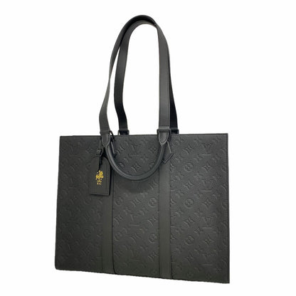 Louis Vuitton Tote Bag Taurillon Sac Plat Black 2-Way