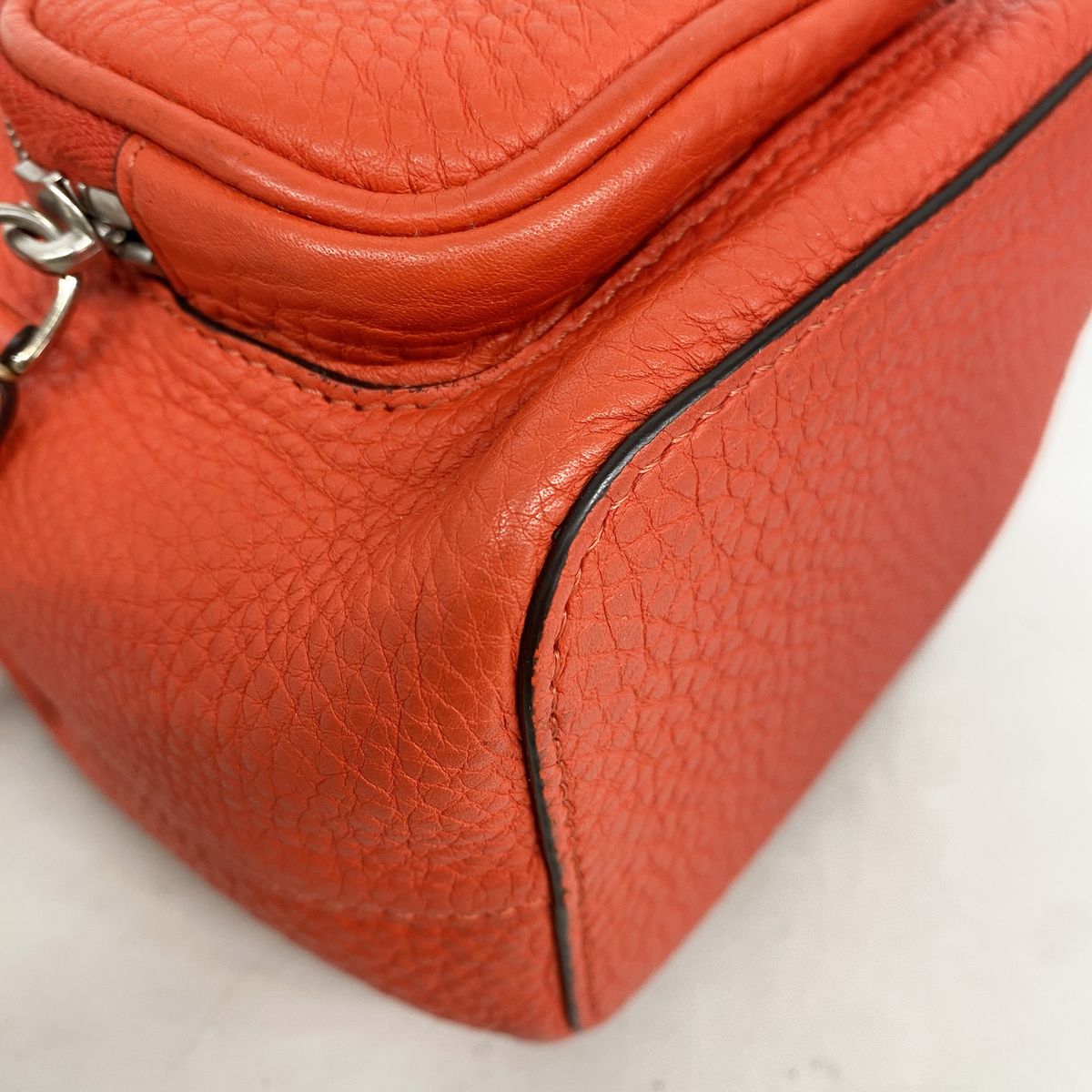 Fendi Handbag Montresor Mini Leather Red Silver 2-Way Bag — view 7