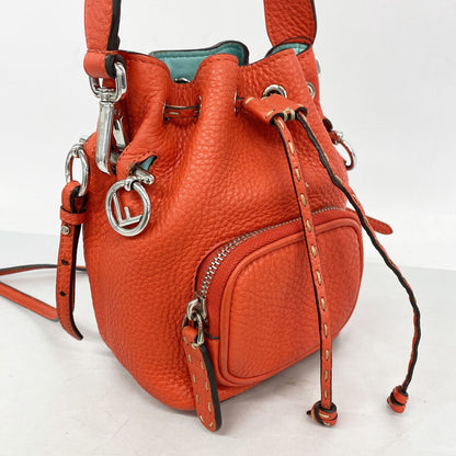 Fendi Handbag Montresor Mini Leather Red Silver 2-Way Bag — view 2